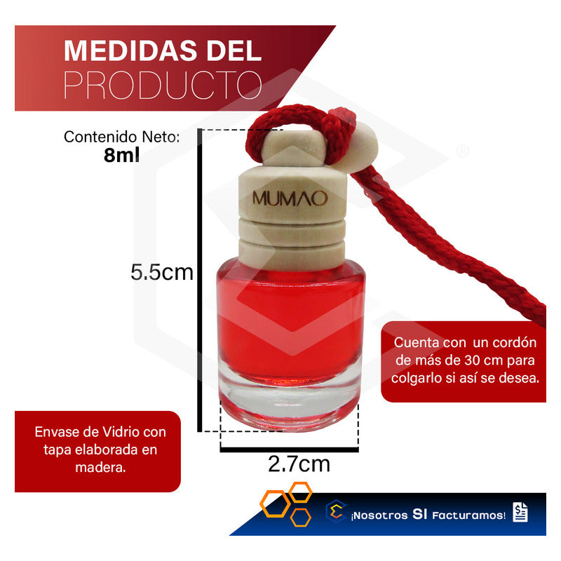 2 Aromatizante Colgante Botella 8ml Auto Casa Ambiente Mumao