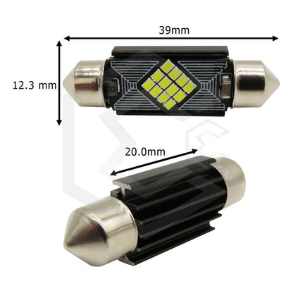 2 Focos 12 Led Canbus C10w Festoon Fusible Interior 12/24v