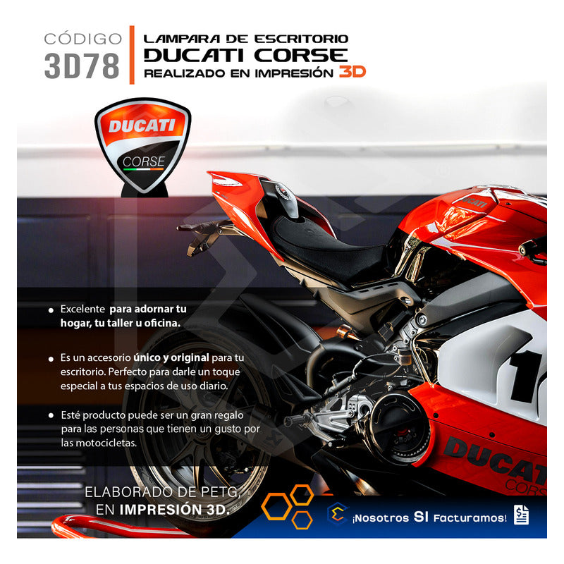 Lampara Led Bmw Escritorio Decoración Impresión 21cm 3d Petg Ducati