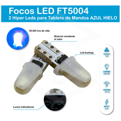 4 Focos Led T5 2721 12v Tablero De Mandos Cluster 5 Colores