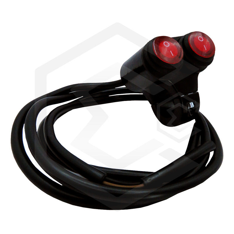 Switch Para Moto Doble Interruptor Para Luces Con Luz 1 Paso