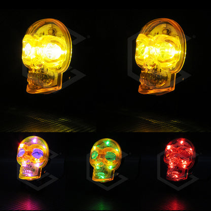 Par Faros 18 Leds 2 Lupas Rgb Calavera 12 Funciones 12-24v