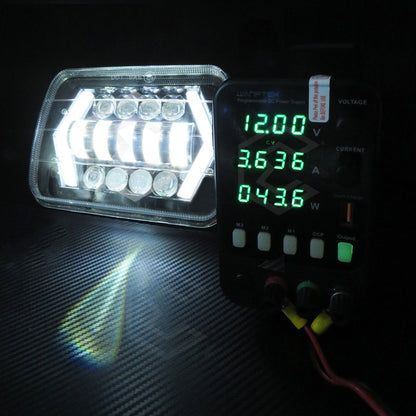 Par De Faros Unidad 5x7 Luz De Cortesía Con 13 Lupas 12-24v