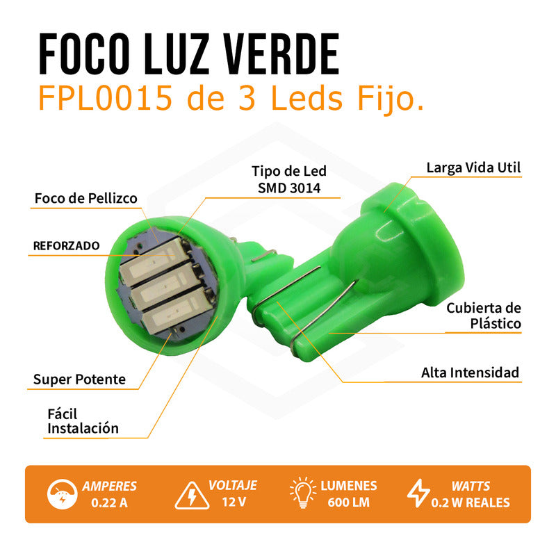 Par De Focos De Pellizco 3 Leds Grande Super Potente 12v