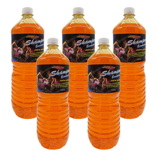5 Shampoo Espumoso Auto Concentrado Acabado Brillante 1.5lts