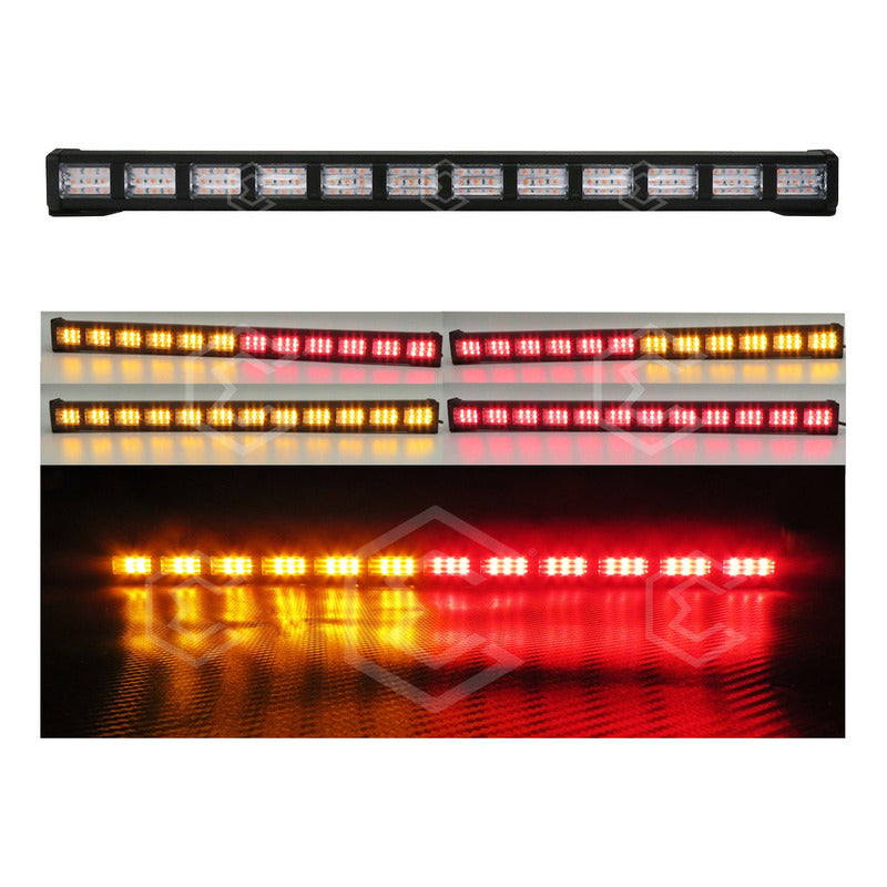 Barra 216 Led 19 Funciones 12 Módulos Bicolor Estrobo 12-24v