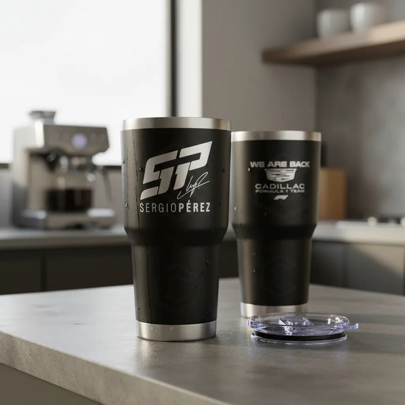 Vaso Termo Checo Pérez Fórmula 1 Láser Acero Inoxidable 30oz Negro Vaso Termo Checo Pérez Fórmula 1 Láser Acero Inoxidable 30oz