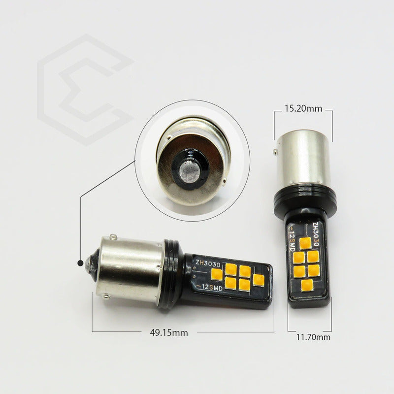 2 Focos 12 Led Canbus Cuarto Stop 12-24v 1156 57 3157  7507