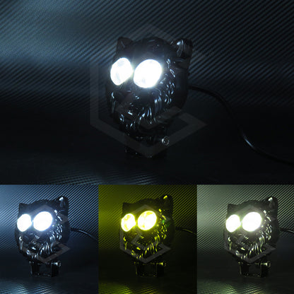 Par De Faros 6 Leds 2 Lupas Bicolor Fijo Estrobo Puma 12-24v