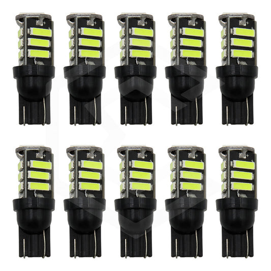 Kit 10 Focos De Pellizco 10 Leds 7014 Canbus 12v Blancos