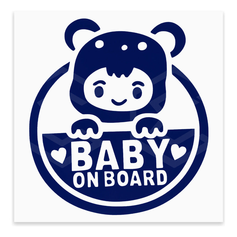 10 Calcomanía Bebé A Bordo Sticker Vinil Auto Moto 14cmx15cm