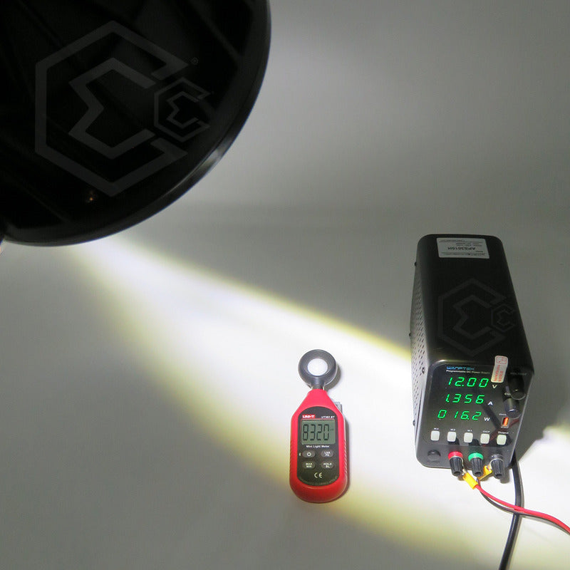 Par Faros Redondo 4 Hiper Lupa Ojo Ángel Gel Cob Estrobo