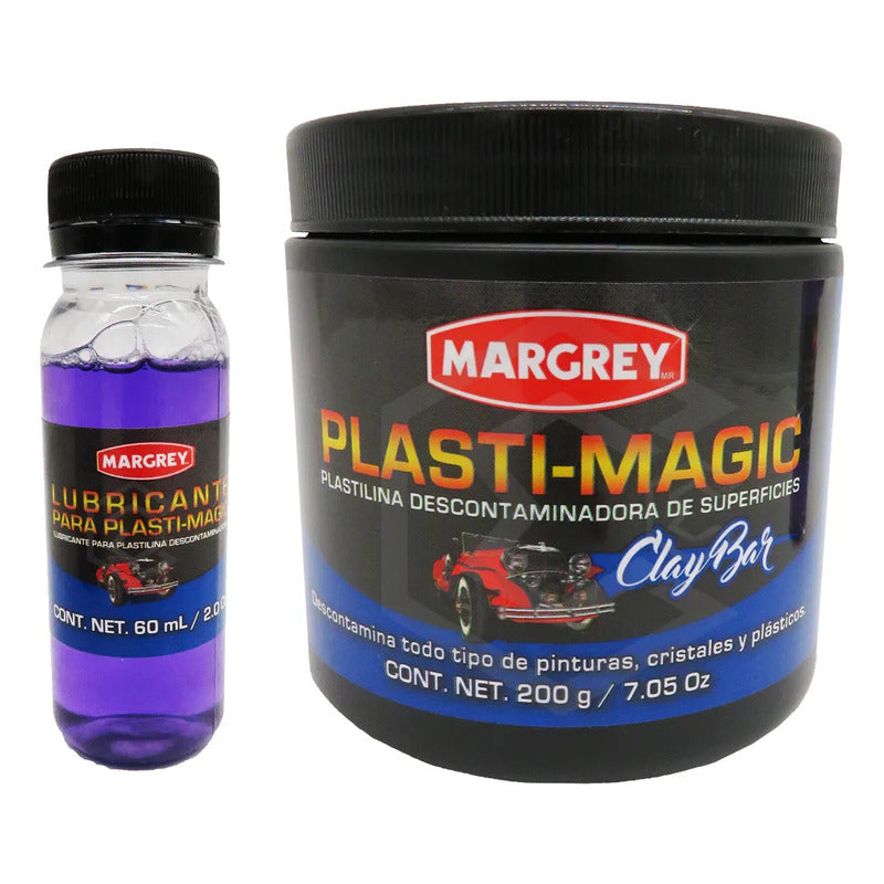 Kit Margrey Crema, Restaurador De Faros Y Plastimagic 200g