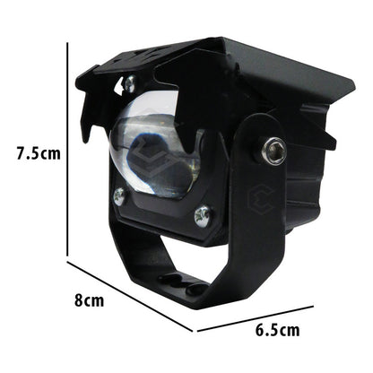 2 Faros Bicolor Rectangular 3'' 6 Hiperled Lupa Fijo 12-24v