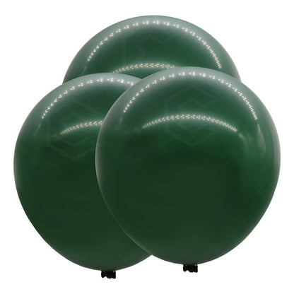 Bolsa 3 Globos Verde Oscuro Brilloso #36 Fiestas Bodas Latex Verde Oscuro Brilloso