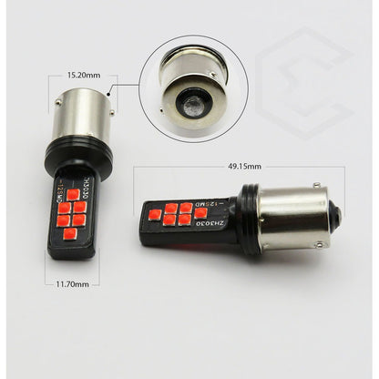 2 Focos 12 Led Canbus Cuarto Stop 12-24v 1156 57 3157  7507