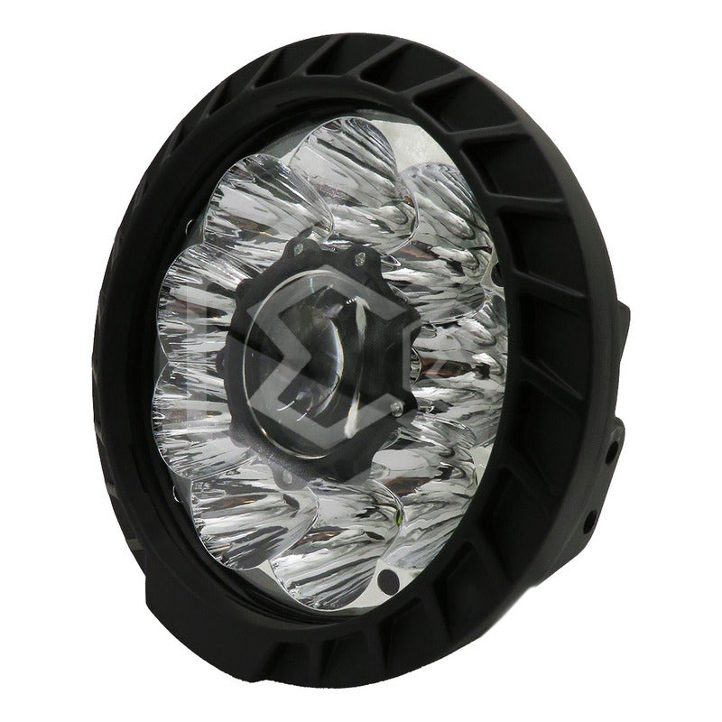 Faros Universales Redondo 10 Leds Hiper Lupa Fijo 7'' 12-24v