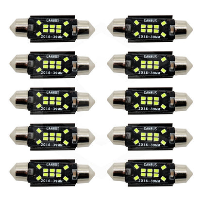 Par De Focos Luz Interior 10 Leds Canbus 31mm 36mm 39mm 41mm