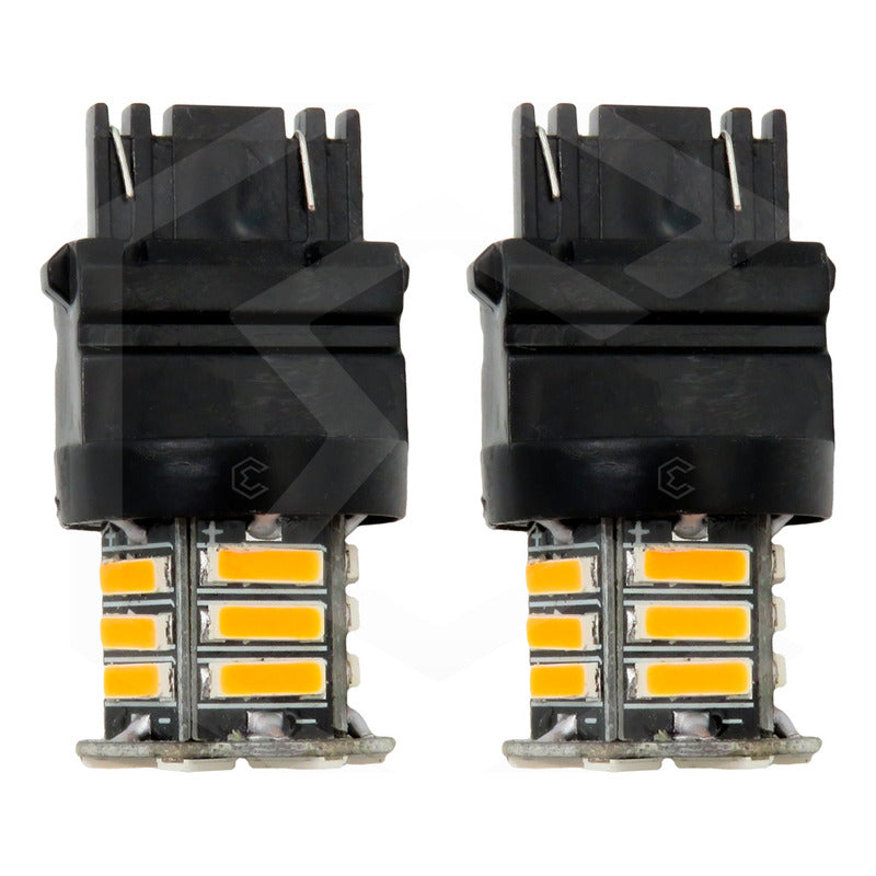 Par De Focos 3157 21 Leds Cuartos Stop Direccional Fijo 12v