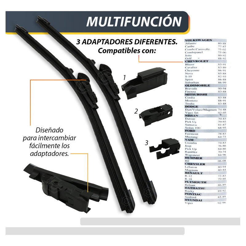 Pluma Limpiaparabrisa Tipo Banana Auto Camión Varias Medidas