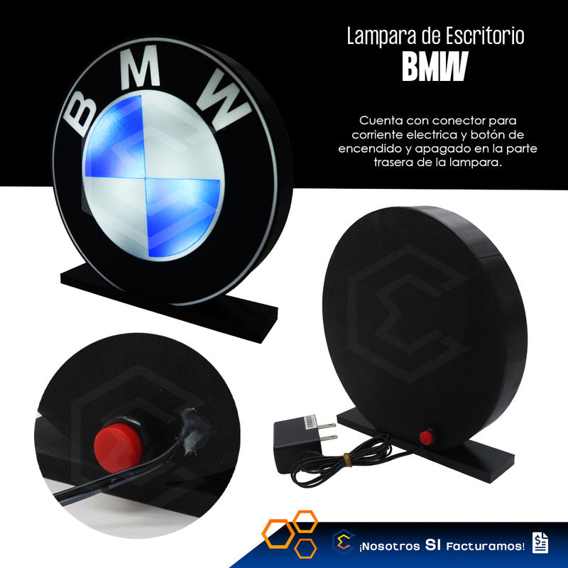 Lampara Led Bmw Escritorio Decoración Impresión 21cm 3d Petg Bmw