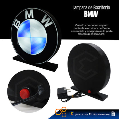 Lampara Led Bmw Escritorio Decoración Impresión 21cm 3d Petg Bmw
