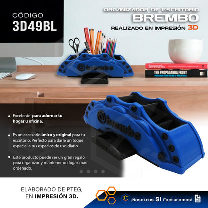 Porta Lápices Organizador Escritorio Brembo Caliper 3d Petg