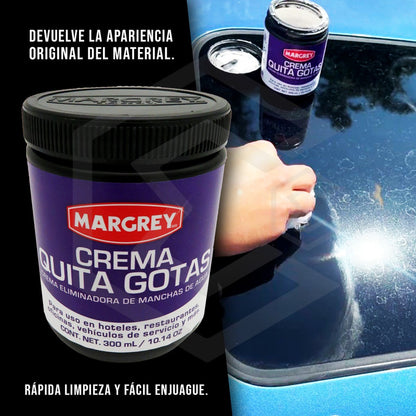 Crema Quita Gotas Vidrios Cristales Pieza Margrey + Toalla