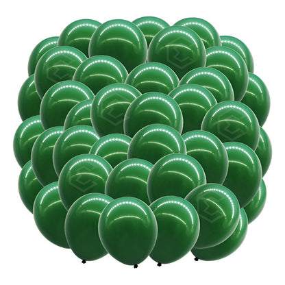 Bolsa 100 Globos Verde Oscuro Brillo #10 Fiesta Y Boda Latex Verde Oscuro