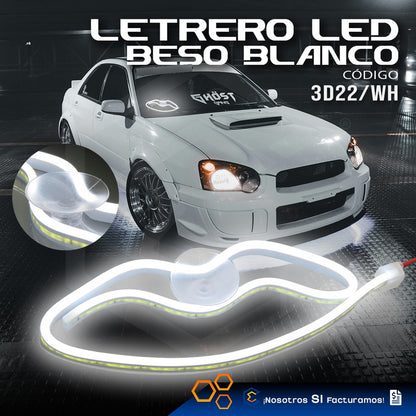 Figura Beso Led Luz Neon Parabrisas Chupón Grande 26cm 12v