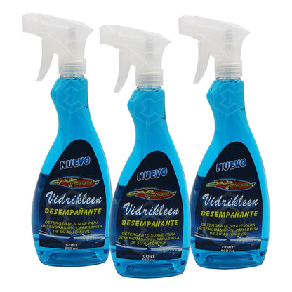 3 Desempañante Limpiador Parabrisas Espejo Vidrio 600ml Real