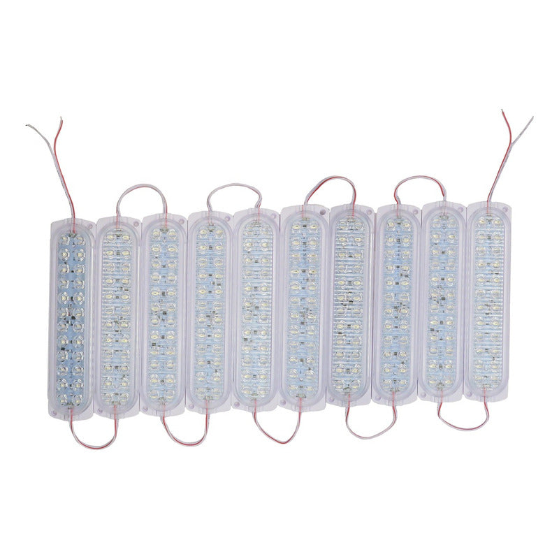 10 Modulo 24 Led Ovalado Multiuso Doble Jumbo Rgb 2 Funcion Rgb