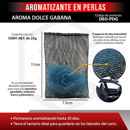 Aromatizante Para Auto Desodorante Perlas Casa Oficina 25grs
