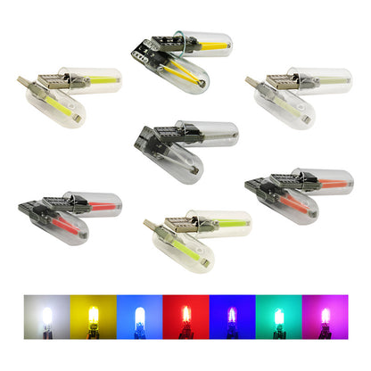 Par Focos De Pellizco Led Cob Vidrio Filamento Canbus T10 W5