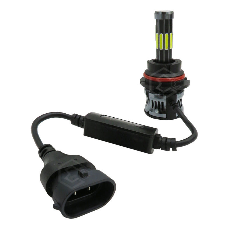 Kit Focos 9005 Led Cob 10 Caras Con Ventilador Luz Alta 360° 9005