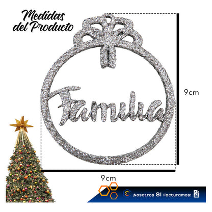 Esferas Navideñas Decoración Diamantina 9cm Kit 60piezas Mdf Agua