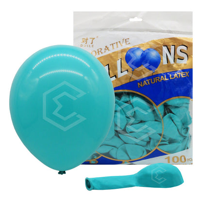 Bolsa 100 Globos Azul Cielo Brillosos #10 Fiesta Bodas Latex