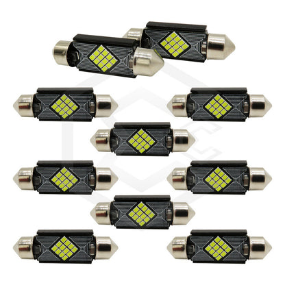 10 Focos 12 Led Canbus C10w Festoon Fusible Interior 12/24v