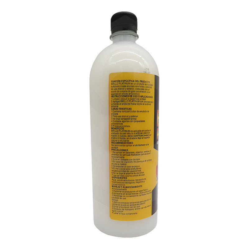 3 Brillo Platinum Tablero Y Llantas Silicona No Grasoso 1l