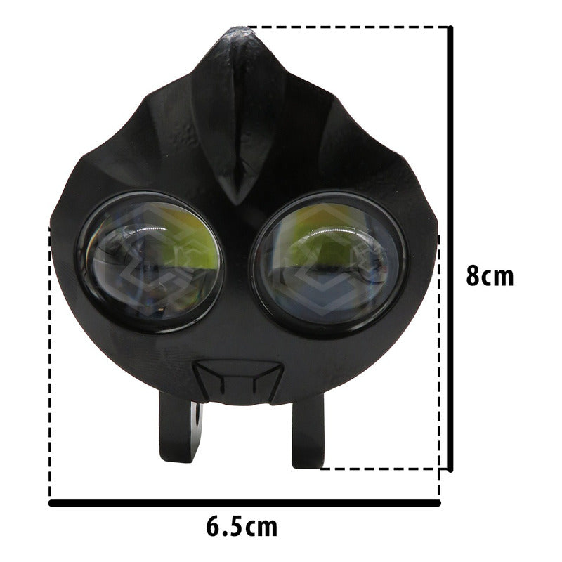 Faros Universales Cara De Flama Bicolor Fijo Estrobo 12-24v