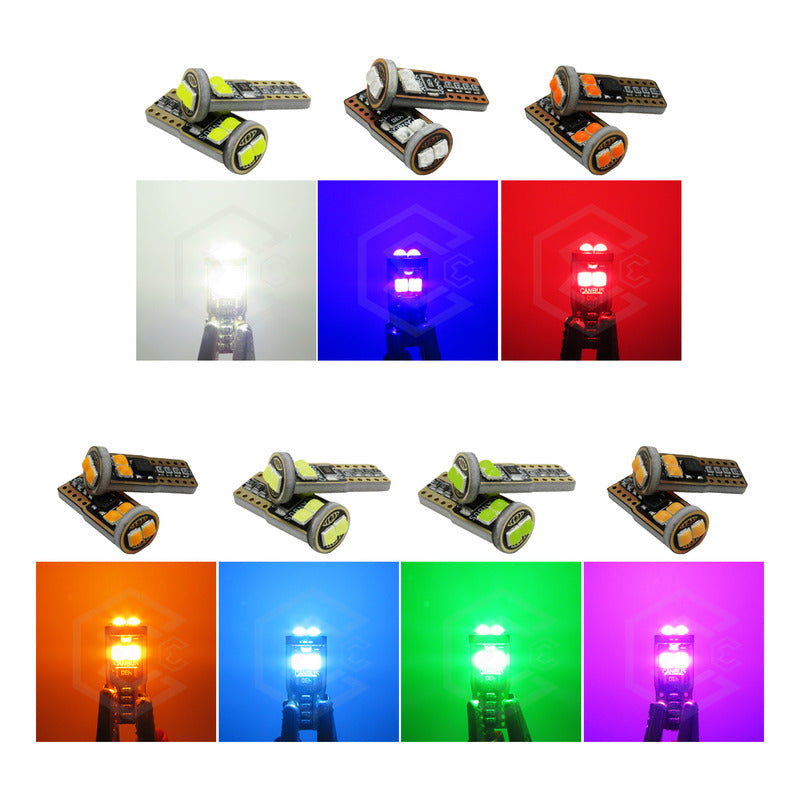 Par De Focos Pellizco 6 Led Burbuja Canbus Super Potente 12v