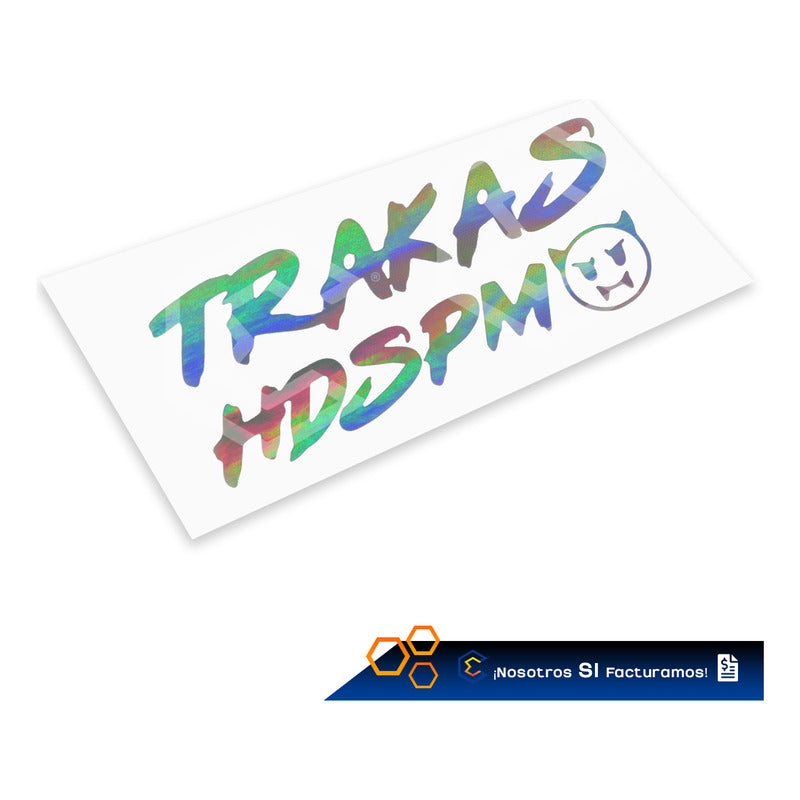 Calcomanía Trakas Hdspm Sticker Vinil Auto Moto 20cm X 9cm