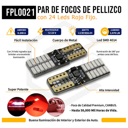 Par Focos De Pellizco 24 Led Canbus Alta Intensidad 12v