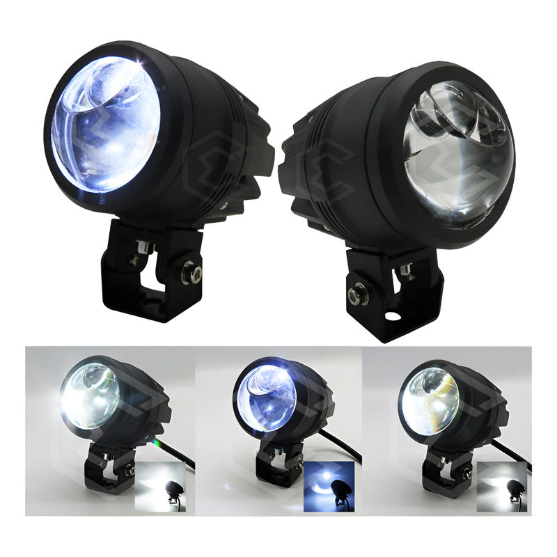 Par Faros 13 Leds Blanco Proyector Lupa Redondo 50.6w 12-24v Transparente