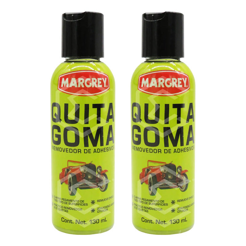 2 Removedor Adhesivo Multiuso Quita Goma Chicle 130ml Magrey Agua