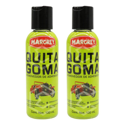 2 Removedor Adhesivo Multiuso Quita Goma Chicle 130ml Magrey Agua