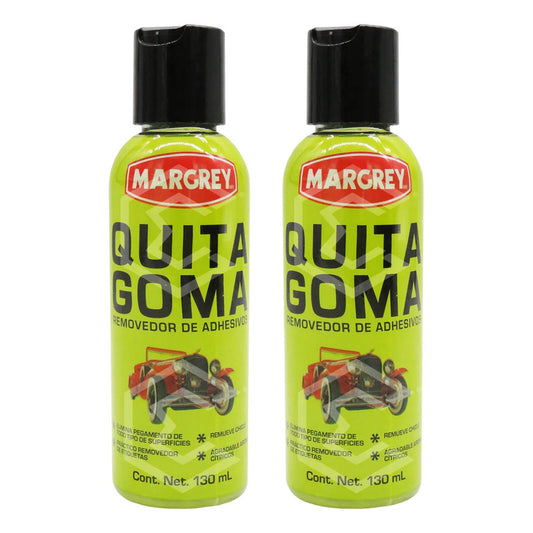 2 Removedor Adhesivo Multiuso Quita Goma Chicle 130ml Magrey Agua