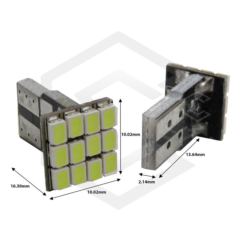 Par De Focos De Pellizco 12 Leds Luz Interior Alta Intencida