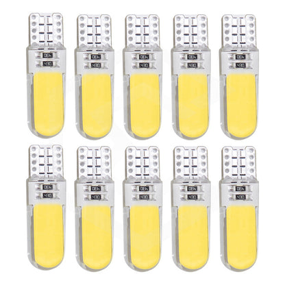 Kit De 10 Focos De Pellizco T10 12 Leds Cob Chip 80 Ma 12v