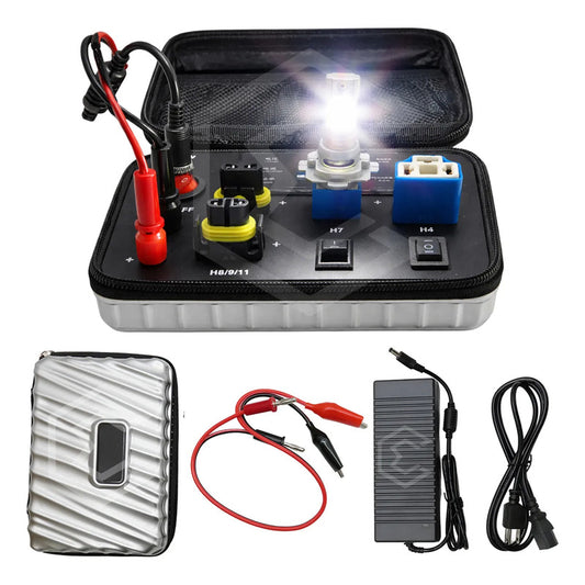 Tester Probador De Focos Faros Barras Led Estuche Portátil Gris